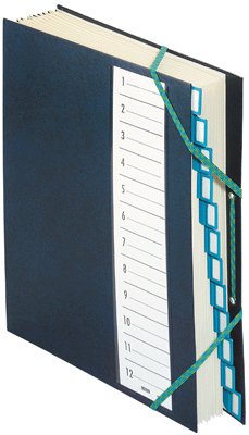 Extendos-trieur Plastique + Elastique 12c Bleu [Fournitures de bureau]