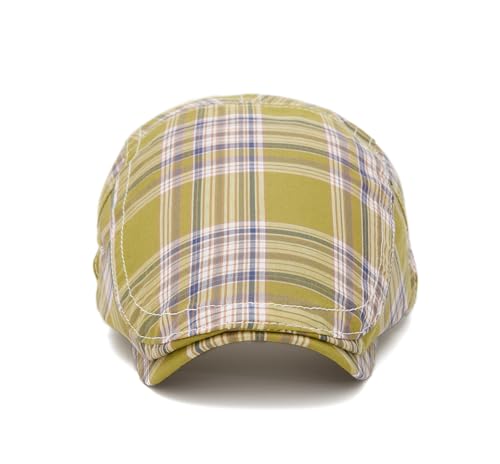 Image of Quanhaigou Unisex Denim Newsboy Hats Flat Ivy Gatsby Cabbie Driving Berets Hat Cotton Dad Cap for Men Women