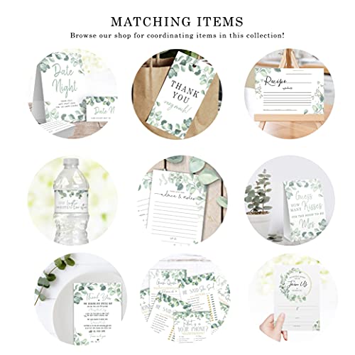 Your Main Event Prints 50 Eukalyptus RSVP Postkarten für Hochzeit, Greenery Response Cards, Antwortkarten, perfekt für Brautparty, Proberessen, Verlobungsfeier, Babyparty oder jeden besonderen Anlass