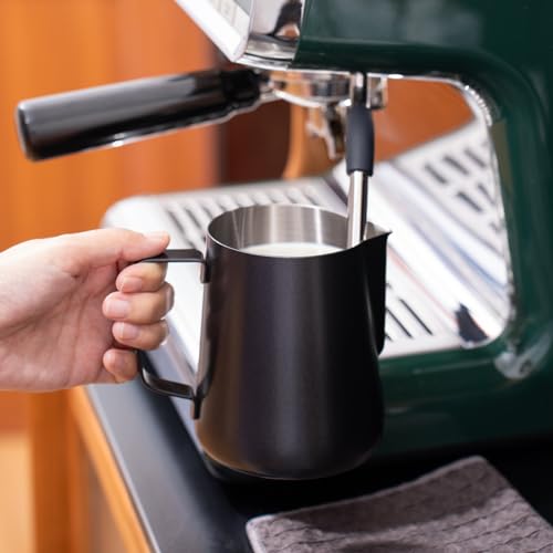 2 Pack Matte Black Milk Frothing Pitcher, 12oz/350ml & 20oz/600ml Espresso Steaming Pitcher, Stainless Steel Milk Frother Steamer Cup, Perfect for Espresso Coffee Cappuccino Latte Art by Generic - Image 7