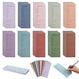 Vibrant Book Review Bookmarks: features 10 soft morandi colors, each includes 10 book markers; These elegant and friendly colors help you quickly locate pages and reduce visual strain, suitable for readers and as thoughtful gifts Writable and Colorab...