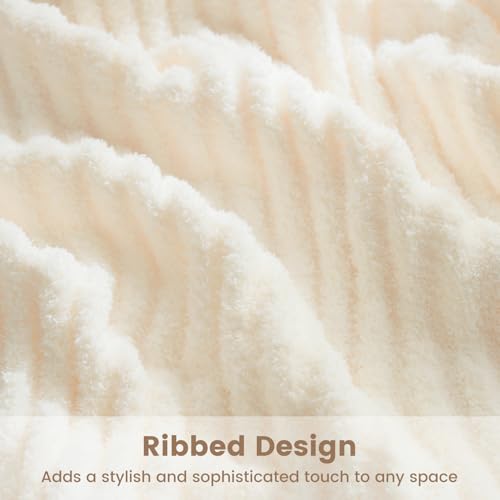 Snuggle Sac Buttery Soft Throw Blanket for Couch, Winter Fluffy Cozy Soft Throws Dupes for All Season, Reversible Warm Microfiber Fuzzy Blankets for Couch, Sofa, Bed, Travel, Cream, 50x60 inches by Snuggle Sac - Image 8
