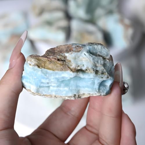 Hemimorphite Crystal Teaching Odd Stone Raw Stone Ornaments for Collection, Decoration &,50~100g Gemstone Stone