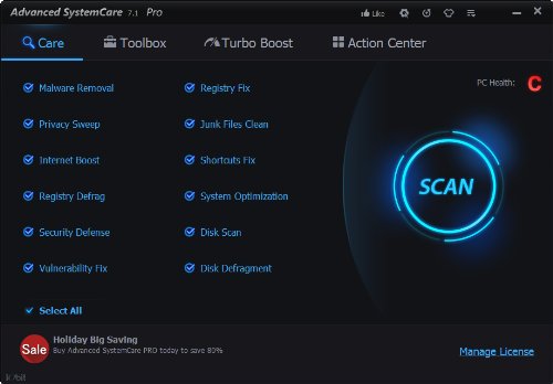 Advanced Systemcare 7 Pro, 1 Year / 3 Pcs [Download] #TOP1