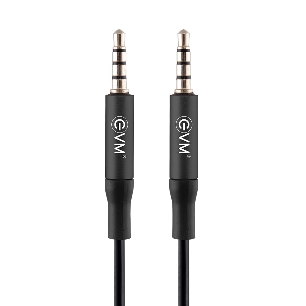 EVM Audio Cable 3.5mm AUX Cable with Gold Plated Plug 1m Long Cable