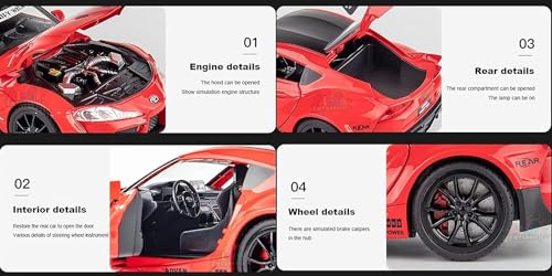 Image of Invite Enterprise 1:24 Toyota Supra Lbwk Racing Car Toy Alloy Diecasts & Toy Vehicles Model With Sound and Light for Children (Color As Per Stock)