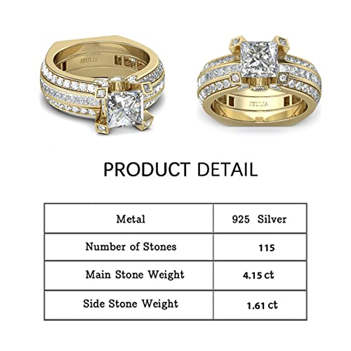 Jeulia Diamond Wedding Ring Set for Women: Sterling Silver Interchangeable Halo Bridal Set Engagement Anniversary Promise Ring Valentine's Jewelry Gift with Box2