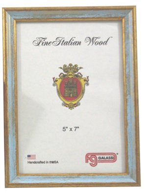 Blue and Gold Wood Frame 4 x 6 c