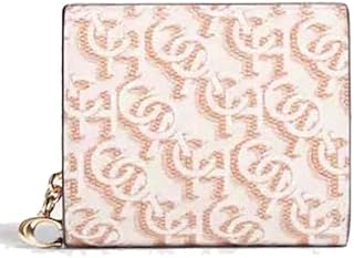 [コーチ] 財布 レディース 2つ折り アウトレット 折財布 ミニ財布 シグネチャー レザー 革 ブランド C2862 C3309 SNAP WALLET [並行輸入品] (モノグラム/チョーク)