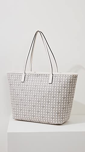 Tory Burch Women's Ever-Ready Tote, New Ivory, Off White, Print, Grey, One Size #TOP2