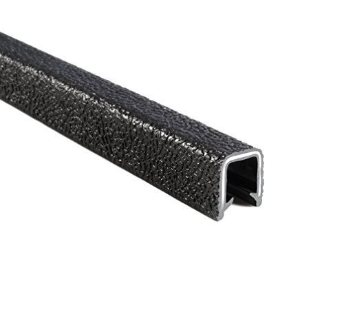 Trim-lok 1350B2X3/8-25 Edge Trim â€“ Fits 3/8â€ Edge, 5/8â€ Leg Length, 25â€™ Length, Black, Pebble Texture â€“ Flexible PVC Edge Protector for Sharp/Rough Surfaces, Easy to Install