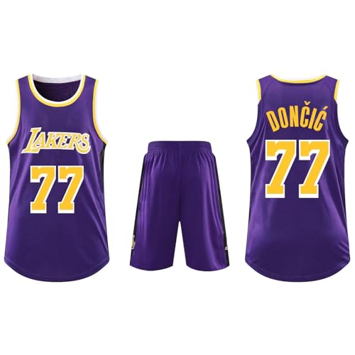 Conjunto Baloncesto Niño 2 Piezas Equipación Baloncesto Sin Mangas Camiseta de Basket para Niños + Pantalones Cortos Trajes de Adultos