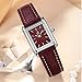 SHENGKE Relojes Cuadrados Vintage Minimalistas para Mujer con Correa de Piel Imagen de SHENGKE Relojes Cuadrados Vintage Minimalistas para Mujer con Correa de Piel