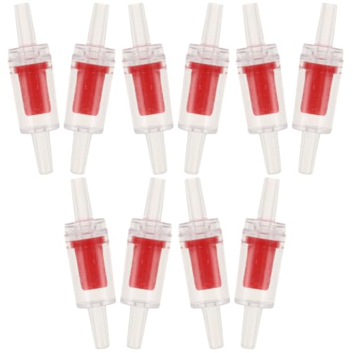 NULYLU 10pcs Check Valves for Aquarium Air Pump One-Way Flow Abs Material Smooth Surface Air Pump Stop Valves Fish Tank Accessory