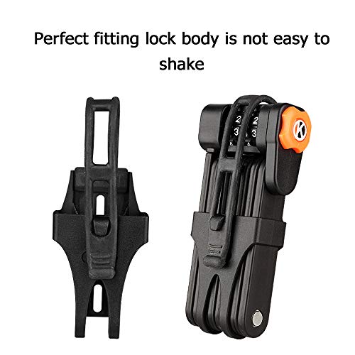 Hibcotuo Bicicleta portátil dobrável com senha cadeado de segurança anti-roubo liga de aço Bicicleta