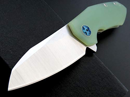 Eafengrow 0456 Folding Knife G10 Handle D2 Blade Ball Bearing Flipper Hunting Knife Pocket Camping Survival Outdoor Knife (Jade) - Thumbnail 3