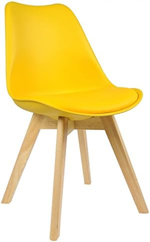 WOLTU 2 X Dining Chair Kitchen Chair Faux Leather and Solid Wood for Living Room/Home/Office, Lounge Chair Modern, Accent Chair with Backrest BH29gr-2
