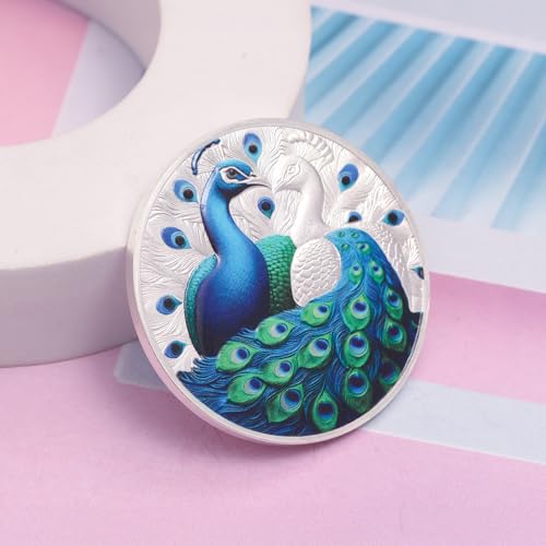 Image of Precious Moments Peacock Rangoli Silver Coin 10 Gram | 20 Gram | 50 Gram | 100 Gram BIS Hallmarked 999 Purity with Gift Box by ACPL