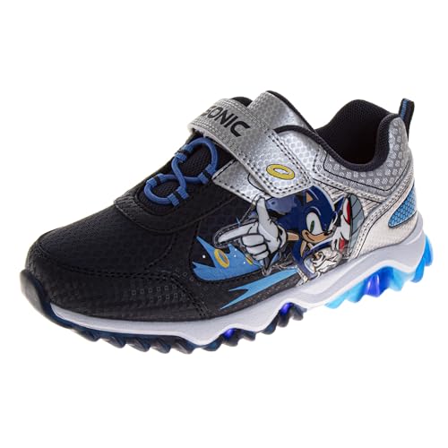 Josmo Boy's Sonic The Hedgehog Light Up Sneaker Running Tenn