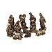 PawwJoy Weihnachtskrippenfiguren-Set, religiöse Dekoration, Kunstharz, Tischdekoration, Krippe für Weihnachten, Zuhause, 4 - 10 cm, Bronze, 11 Stück