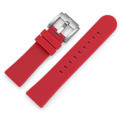 Correa de reloj de pulsera TW Steel Marc Coblen de silicona roja con cierre de acero de 22 mm Cover