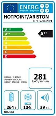 Hotpoint XH9 T2Z XOZH/1 Freestanding Stainless Steel Fridge Freezer 368L  A++ - Fridge-Freezer (368L, SN-T, 10kg/24h, A++, New Zone, Stainless Steel)  : Amazon.de: Large Appliances