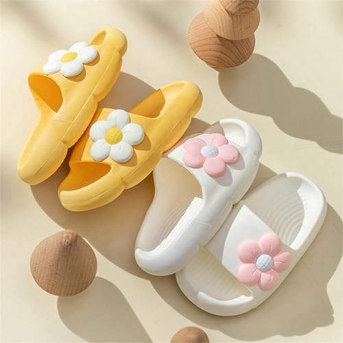 Girls Comfy Soft Flower Cloud Slides Kids Non Slip Lightweight Shower Sandals Thick Sole House Bedroom Slippers3