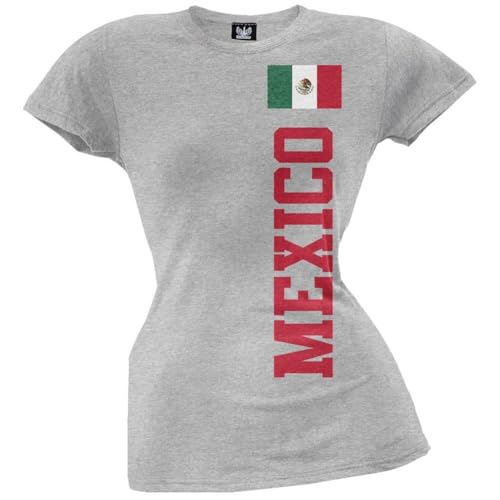 Old Glory - World Cup Mexico Juniors V-Neck T-Shirt - Medium White