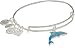 Alex and Ani Charity By Design, Dolphin EWB, Shiny Silver Bangle Bracelet