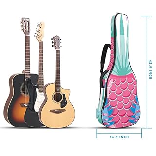 Housse étanche pour guitare acoustique avec double bandoulière et poche Motif ananas fruits et rayures, Multicolore 01… - Les Beatles, Paul McCartney, John Lennon, RIngo Starr, George Harrison Housse étanche pour guitare acoustique avec double bandoulière et poche Motif ananas fruits et rayures, Multicolore 01… – Image 5