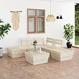 Ce canapé de jardin en palettes de 6 pièces est un excellent choix pour se détendre et profiter du temps, faire une sieste ou discuter avec votre famille ou vos amis