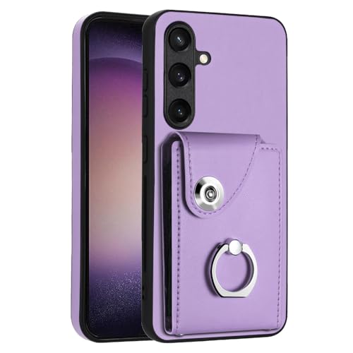 Coque Samsung S25 portefeuille pour femme avec anneau 360 pratique en déplacement