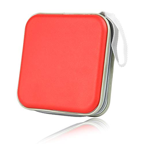 Homiki Caso Organizador para CD Estuche Cartera Portátil para Coche Oficna Viaje CD DVD Bolsa de Almacenamiento de 40 Discos 4 Colores
