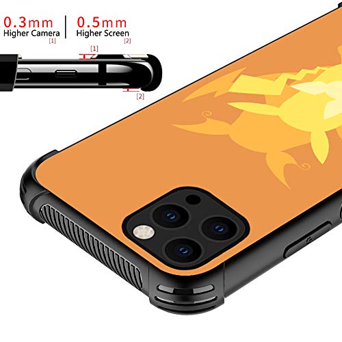 Djsok Iphone 12 Case Anime Pocket Elf Pattern For Boy Girl,Hard Glass Anti-Scratch Cover With [6Ft Drop Tested] Shockproof Anti-Slip Tpu Soft Frame Compatible With Case Iphone 12 Pro Of Size 6.1Inch #TOP1