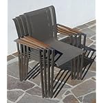 Gartengarnitur Nassau Teak & Edelstahl, 4 Sessel