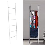 ◆ Towel rail without drilling - optimal air circulation: by leaning against the wall, the ladder steps are arranged diagonally, wet laundry is well ventilated, no formation of unpleasant odours.