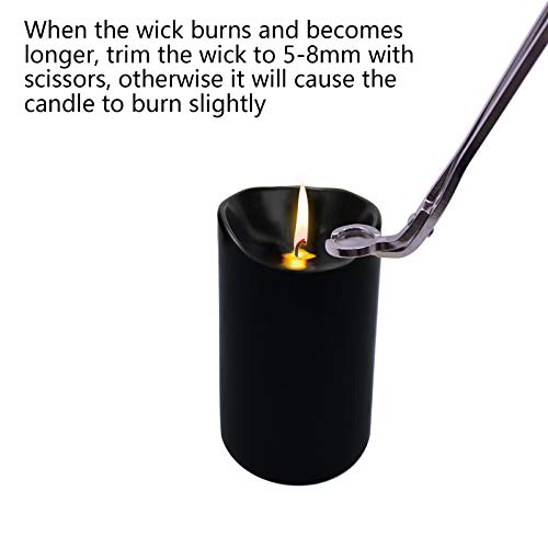 Black Pillar Candles, 12 Packs 2X3 Inch Unscented Dripless Cylinder Candles For Home, Halloween, Party (24 Hour) #TOP5