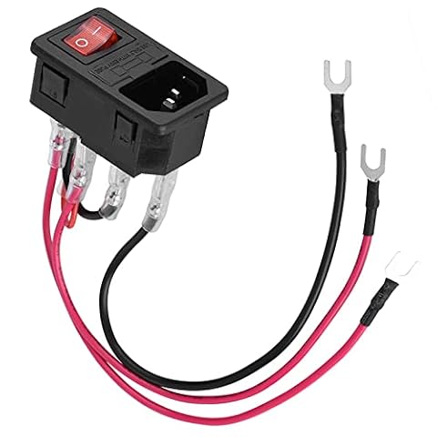 Tonysa 15A 220 V / 110 V przełącznik zasilania/moduł podstawy adaptera, moduł przełącznika zasilania, gniazdo przełącznika zasilania do drukarki 3D, kompatybilne z wtyczką U/izolowaną obudową