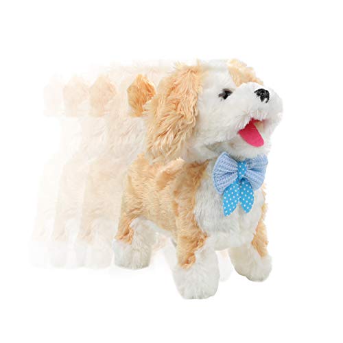 IQ Toys Adorable Remote Control Walking and Barking Puppy Dog Pet for Kids with Bone Shaped Remote Control