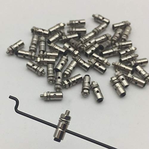 10PCs Steel Z Push Rods 1.2 x 140mm and 10PCs Adjustable Pushrod Connector Linkage Stopper 1.3mm DIY Parts for RC Airplane Model Aircraft Boat - Thumbnail 4