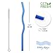 GET FRESH Reusable Wavy Glass Drinking Straws Set - 6pcs Colored Straws from Borosilicate Shatter Resistant Glass - Coloured Dishwasher Safe Wavy Cocktail Straws