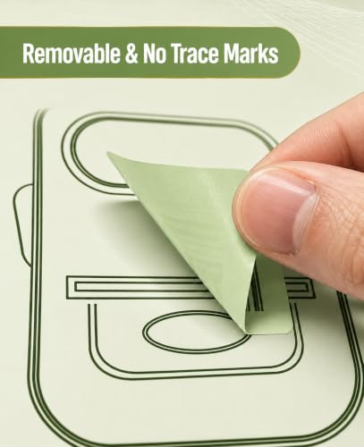 Image of SEZNIK Waterproof, Non-Tearable, Long Lasting Print, Sticky Thermal Lables, Label Roll, 2 inch Adhesive Thermal Labels for Label Printers (50mmx50mm) - 500 Lables, Pastel Green