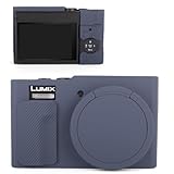 MUZIRI KINOKOO Silicone Sleeve Compatible for Panasonic Lumix ZS99 Camera - Soft Protective Cover for DC-ZS99/TZ99 Digital Camera with Removable Lens Cover - Anti-Slip & Anti-Scratch - Dark Blue