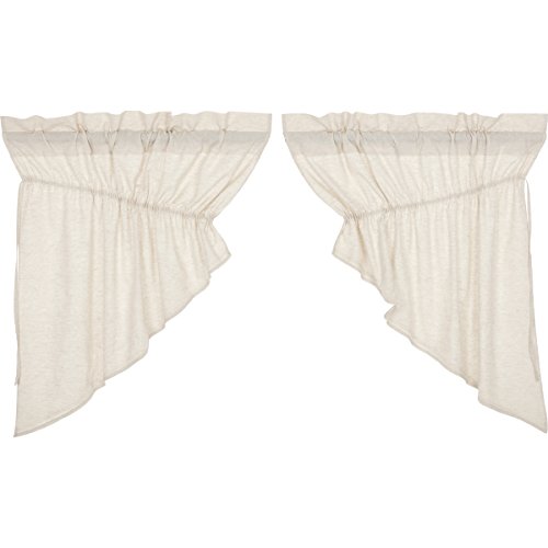 VHC-Brands-Simple-Life-Flax-Natural-Country-Farmhouse-Window-Curtain-Prairie-Swag-Set-of-2-36x36x18 VHC Brands Simple Life Flax Natural Country Farmhouse Window Curtain Prairie Swag Set of 2 36x36x18