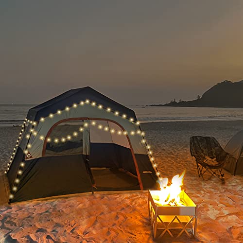 Hikergarden 6 Person Camping Tent - Portable Easy Set Up Family Tent For Camp, Windproof Fabric Cabin Tent Outdoor For Hiking, Backpacking, Traveling (Blue) #TOP4