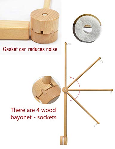 Wooden Baby Crib Arm For Mobile Holder Bracket And Nut Rotating Mobiles Spin Adjustable… #TOP6