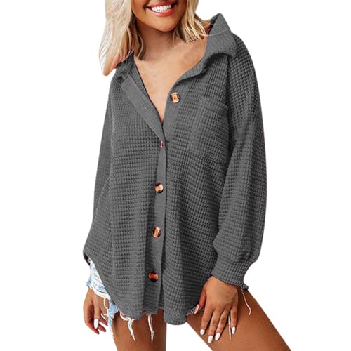 Camisa chaqueta de punto mujer holgada para evitar rigidez en oficina