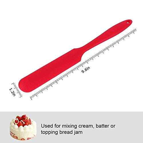 Yosoo Silicone Spatula Set -450°F Heat-Resistant Non Stick Cake Cream Butter Spatulas Mixing Batter Scraper Brush Silicone Baking Spoon Cook Tool Multicolor 4-Piece #TOP2