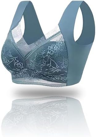 Zenchic Push-Up Lace Bra Womens Comfy Anti-Sagging Zenchic Bra Plus Size Sports Bras Posture Correction Bras 2025 Blue