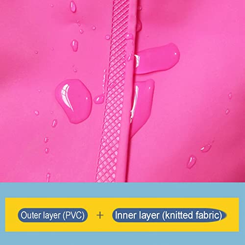 Outdoor Waders With Rain Boots, Children's Waterproof Pants, Pvc + Knitted Fabric, Beach Water Play Clothes (Color : Pink, Size : M/1 Pcs) #TOP2